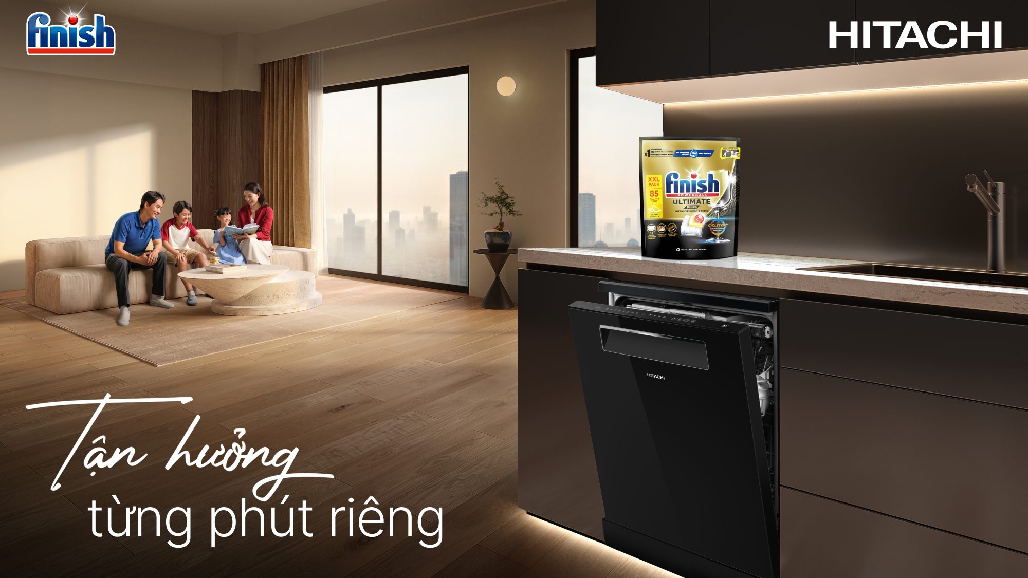 Hitachi x Finish – ảnh quảng cáo do WAH! Studio thực hiện
