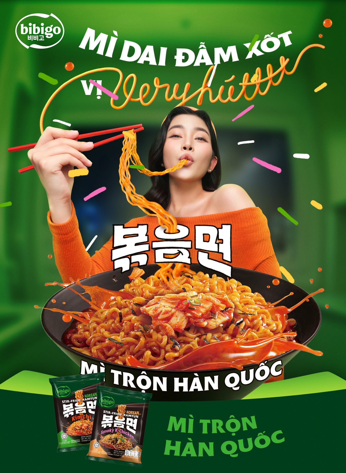 MÌ BIBIGO – ảnh quảng cáo do WAH! Studio thực hiện